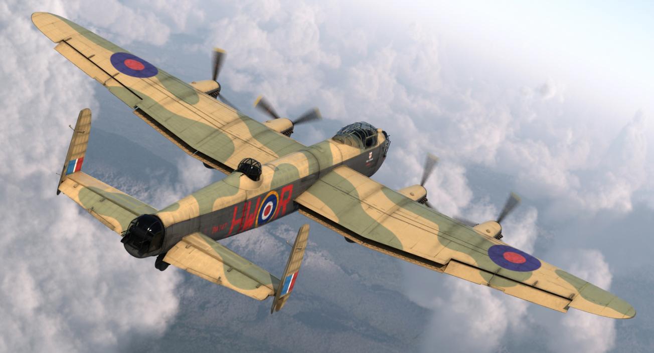 3D model WWII Rigged Bombers Collection