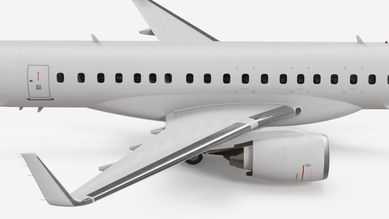 Jet Airliner Rigged 3D model