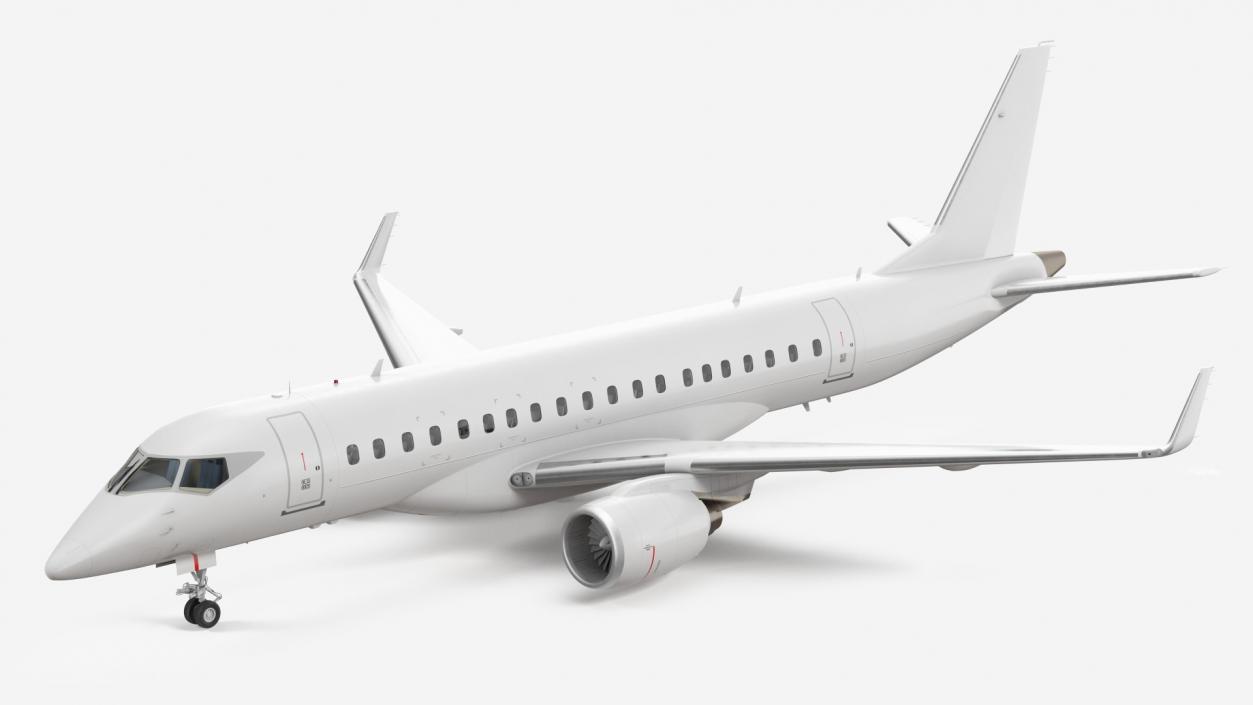 Jet Airliner Rigged 3D model