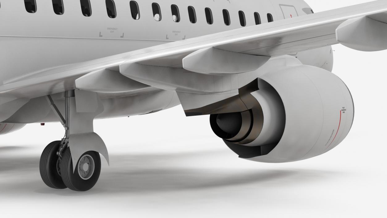 Jet Airliner Rigged 3D model