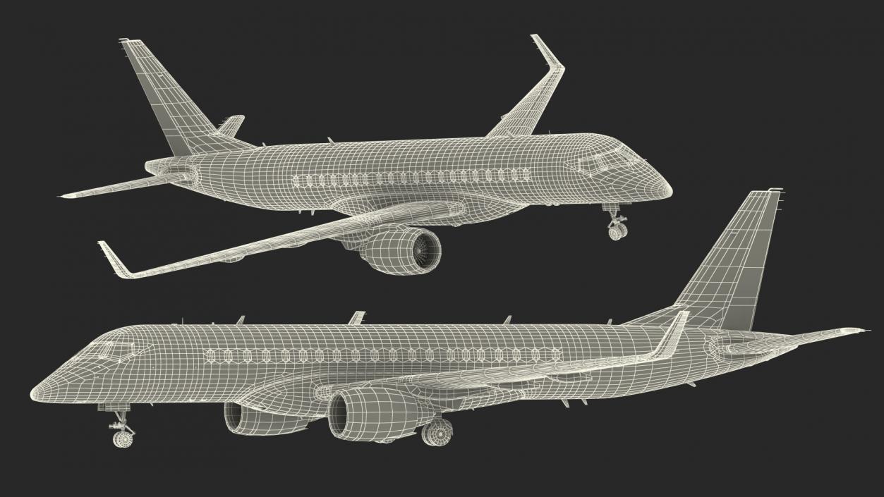 Jet Airliner Rigged 3D model