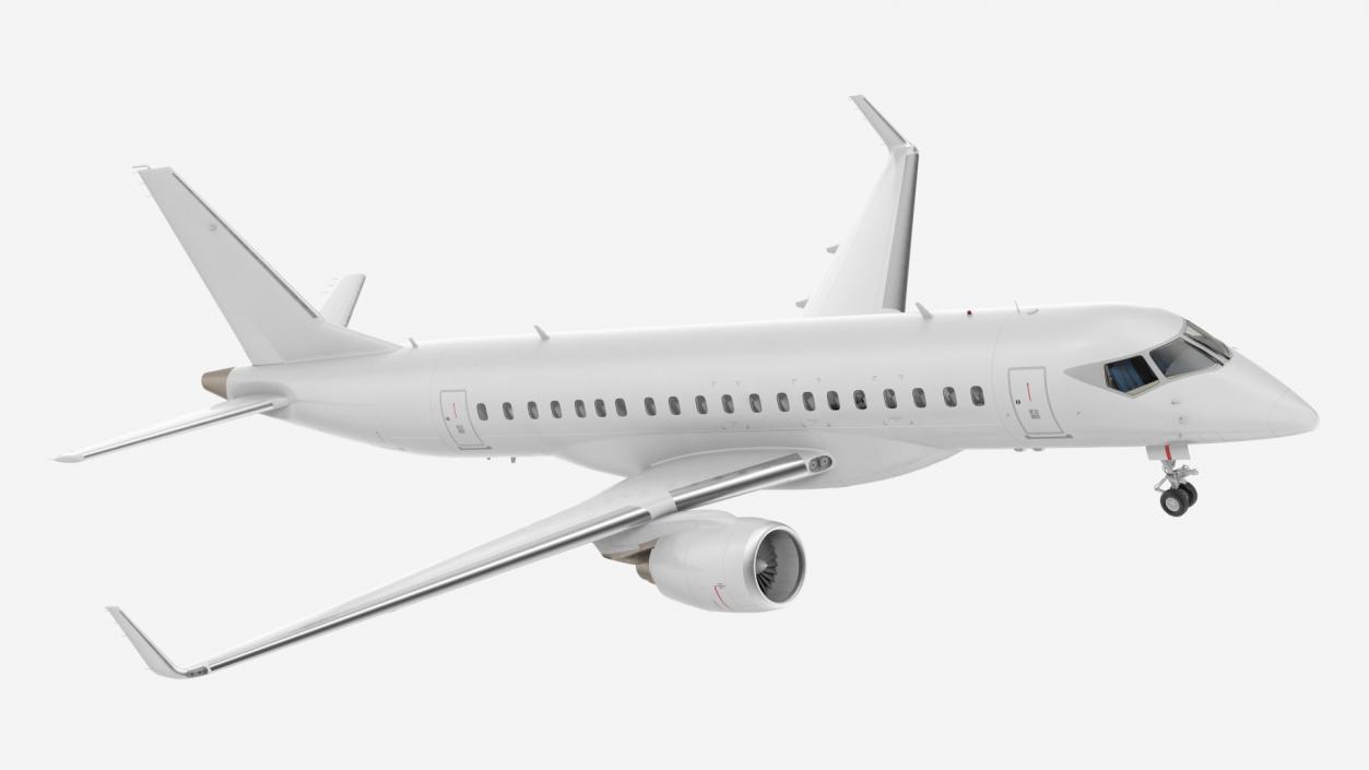 Jet Airliner Rigged 3D model