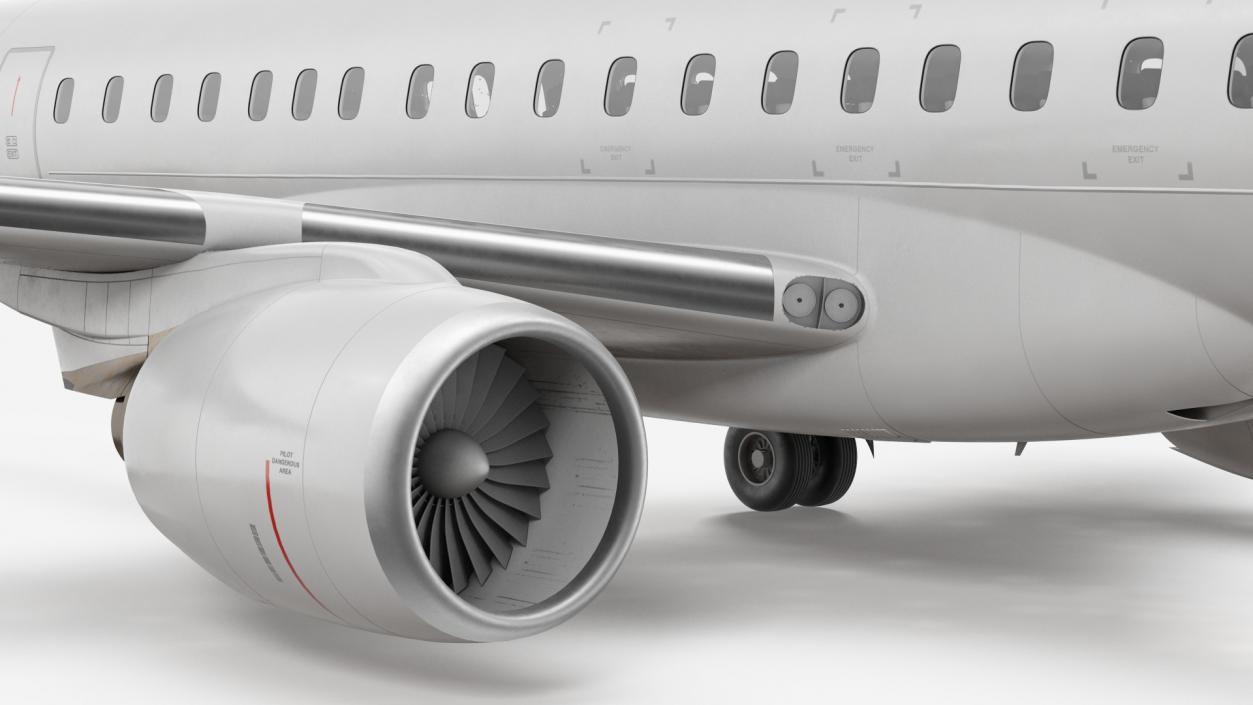 Jet Airliner Rigged 3D model