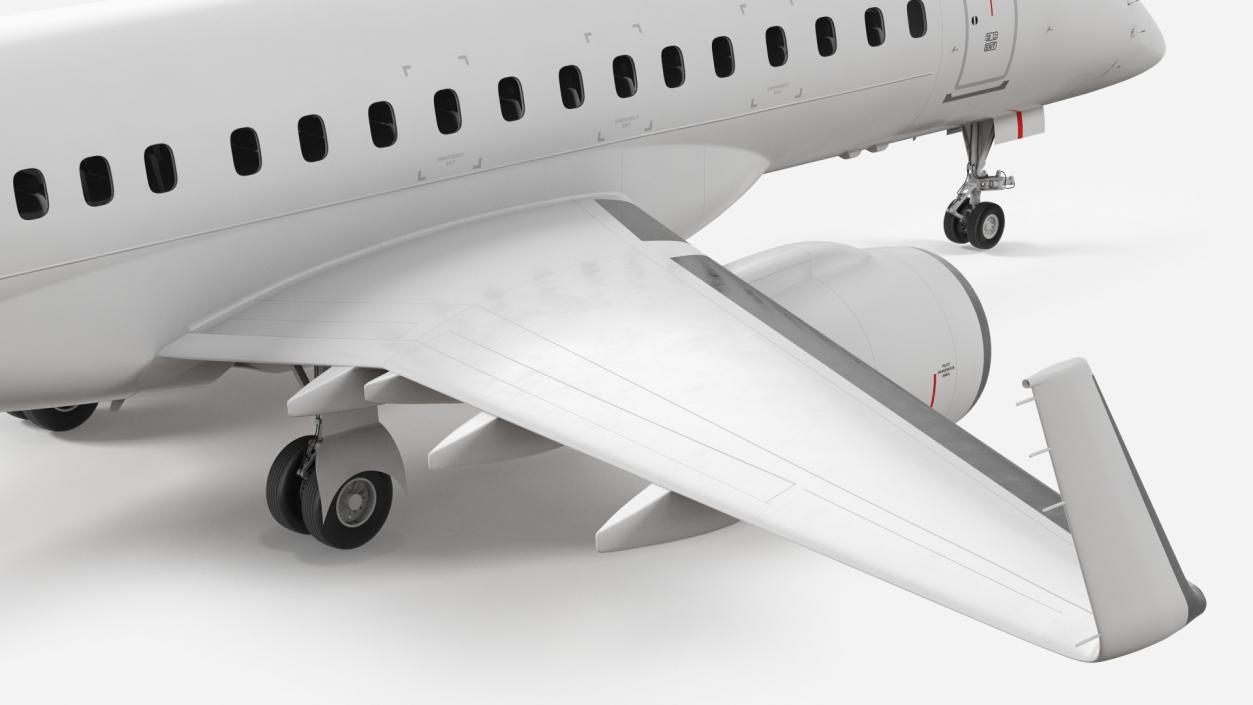 Jet Airliner Rigged 3D model