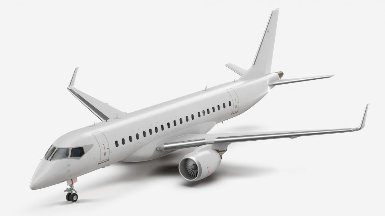 Jet Airliner Rigged 3D model