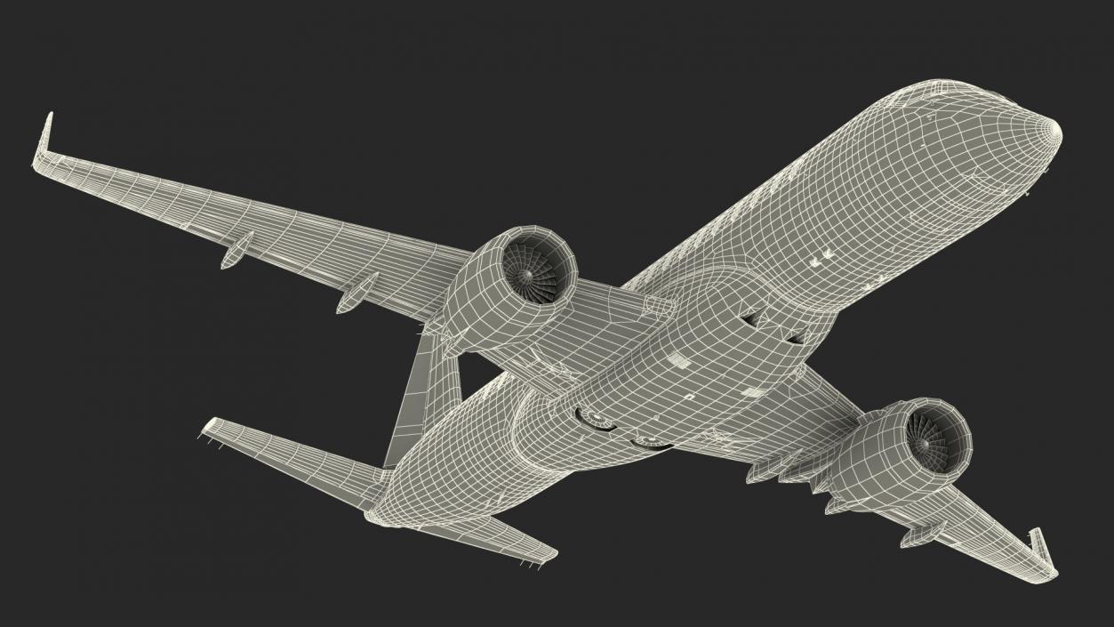 Jet Airliner Rigged 3D model