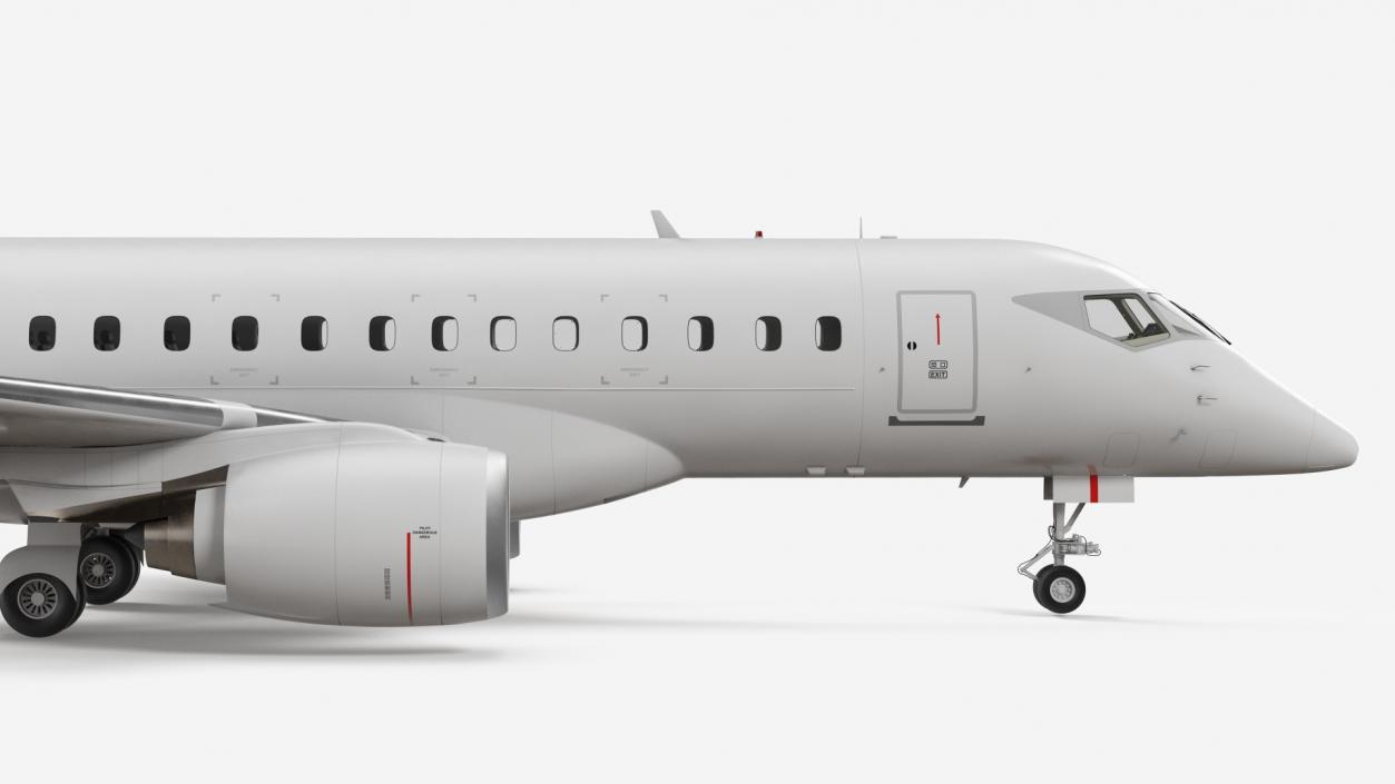 Jet Airliner Rigged 3D model