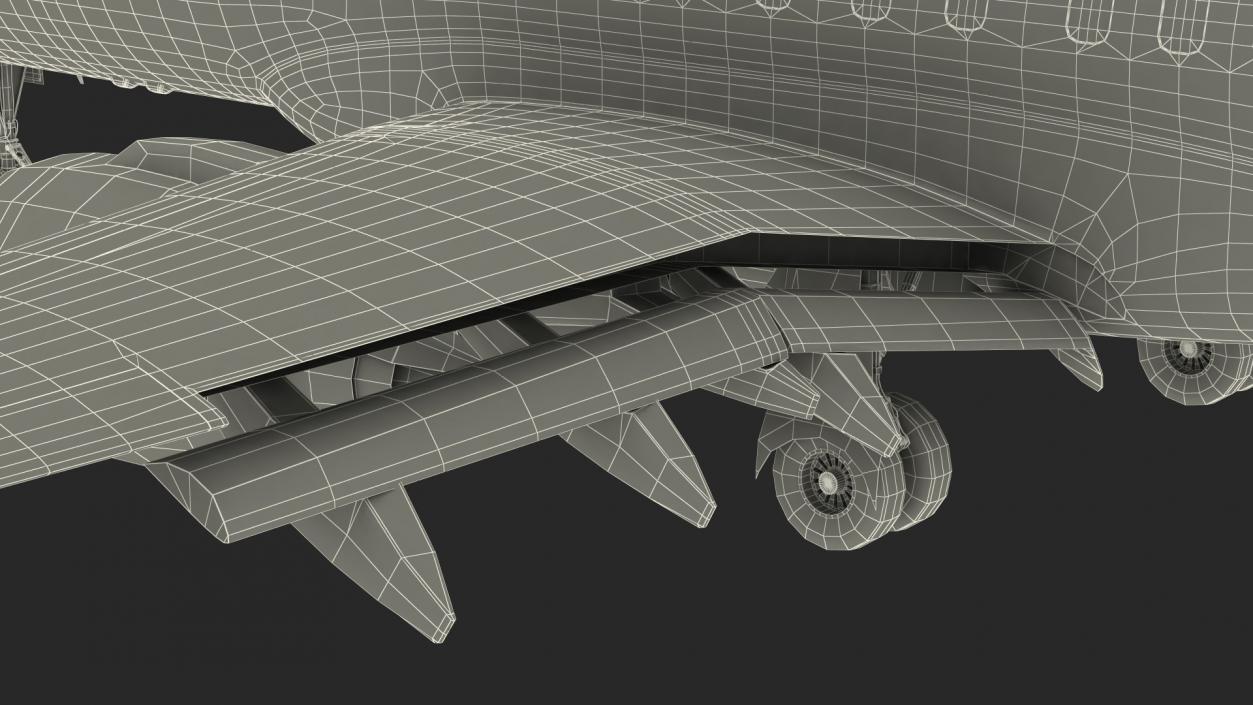 Jet Airliner Rigged 3D model