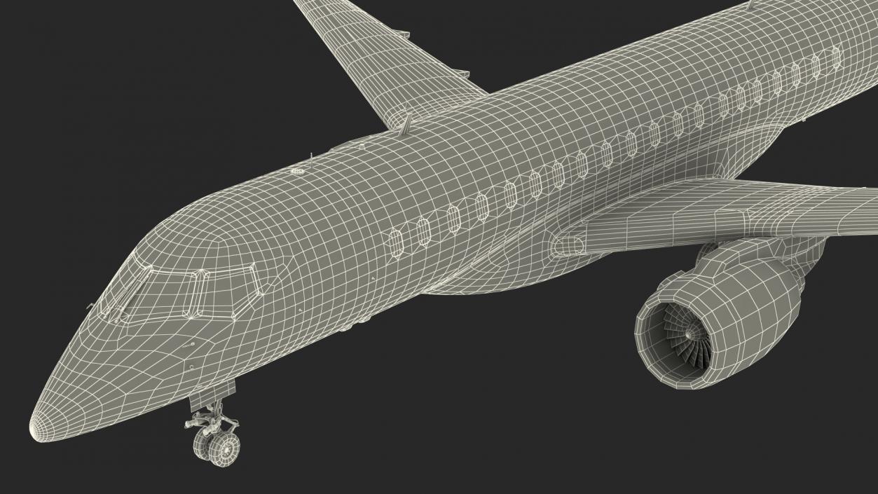 Jet Airliner Rigged 3D model