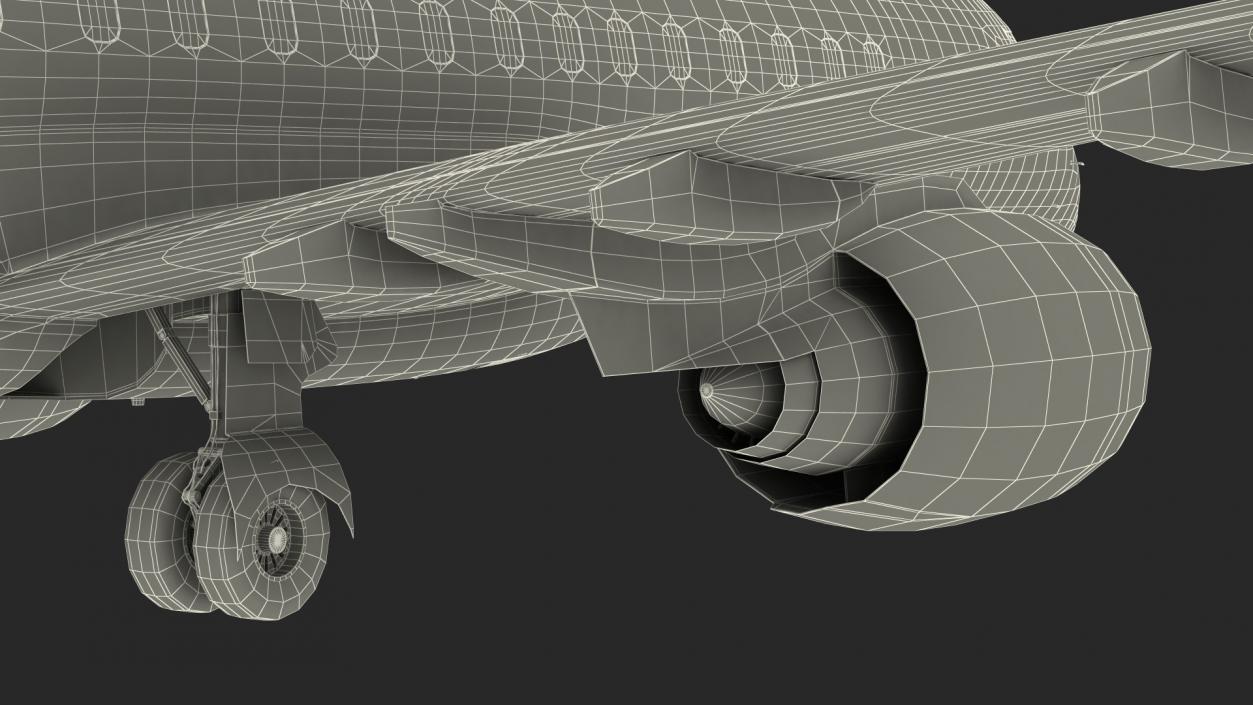 Jet Airliner Rigged 3D model