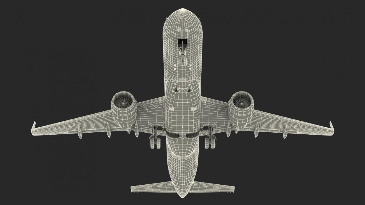 Jet Airliner Rigged 3D model