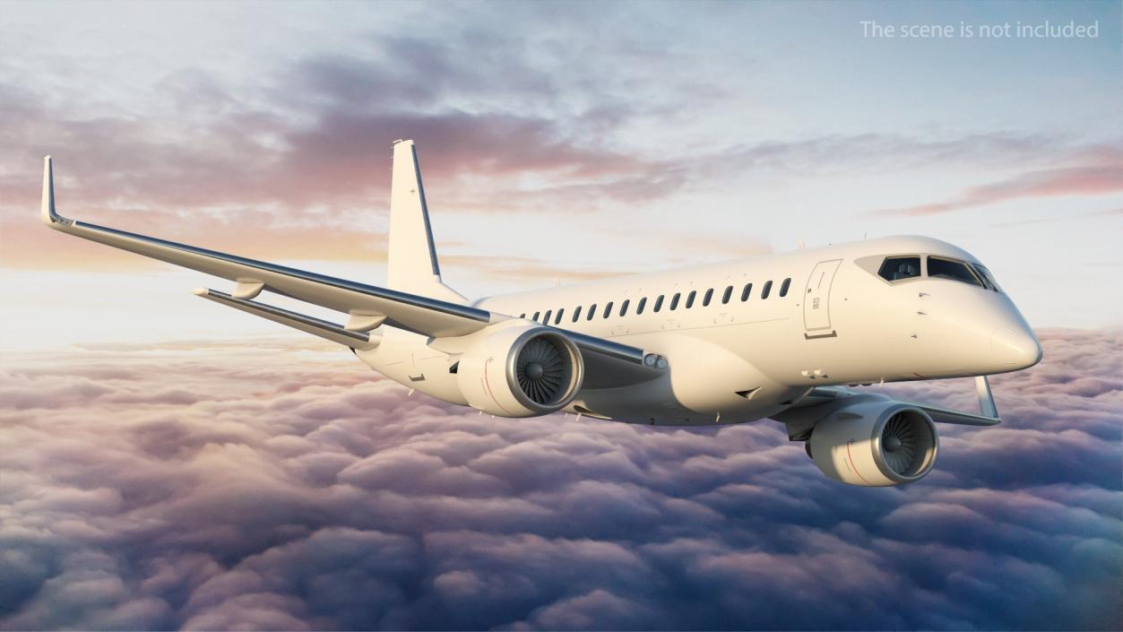 Jet Airliner Rigged 3D model