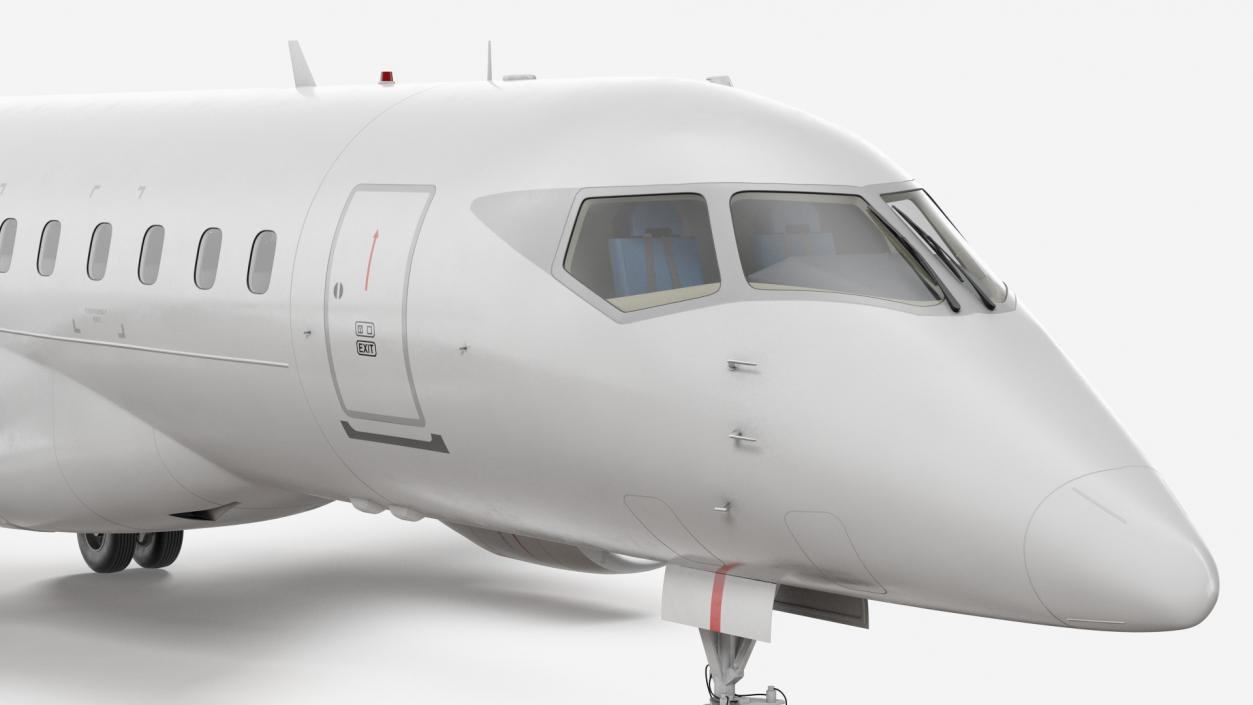 Jet Airliner Rigged 3D model