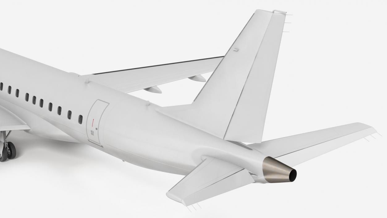 Jet Airliner Rigged 3D model