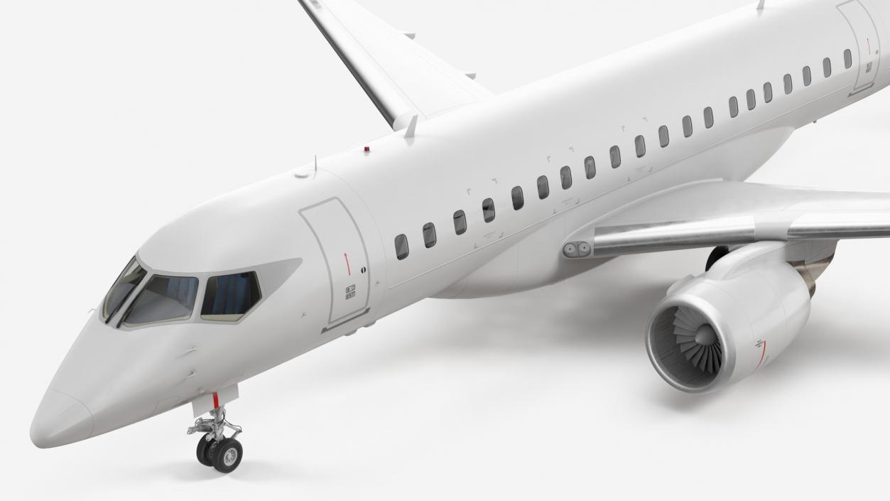 Jet Airliner Rigged 3D model