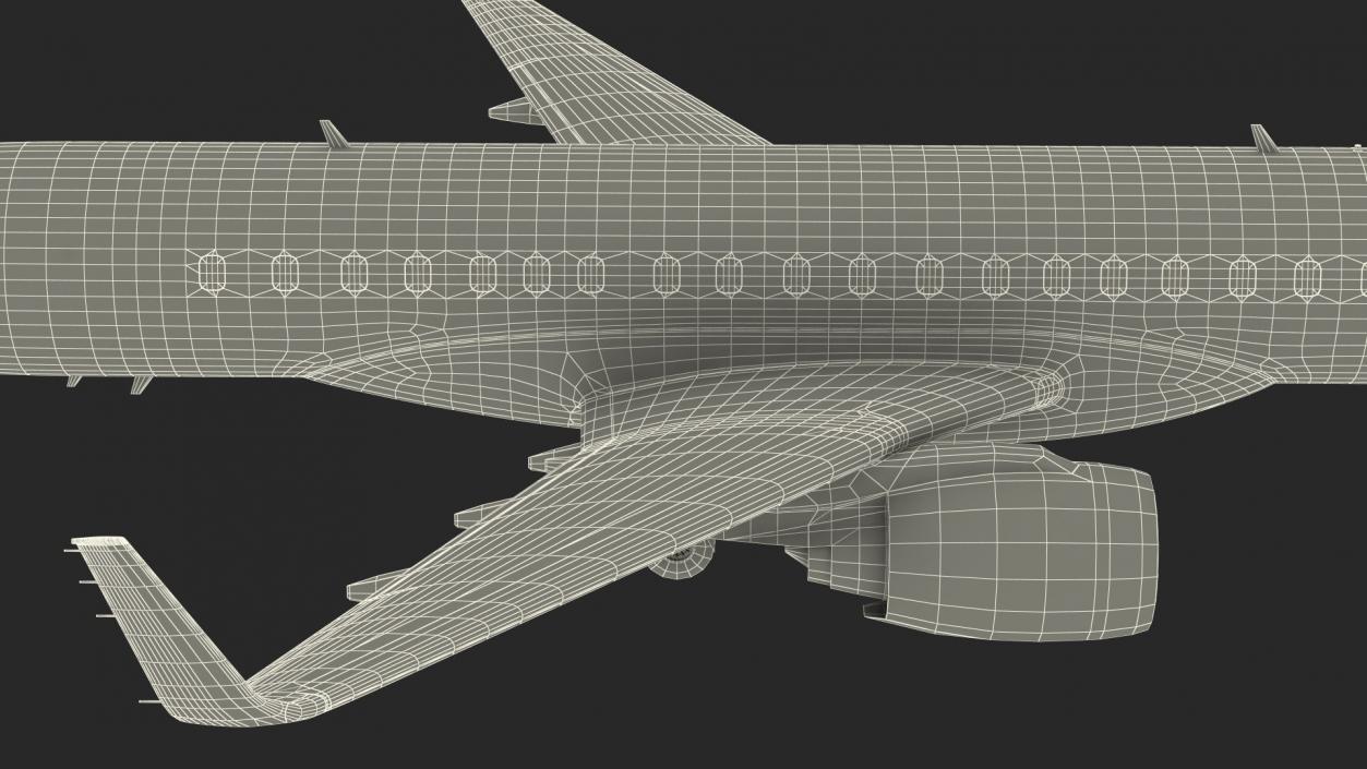 Jet Airliner Rigged 3D model