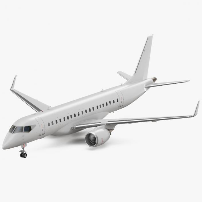 Jet Airliner Rigged 3D model