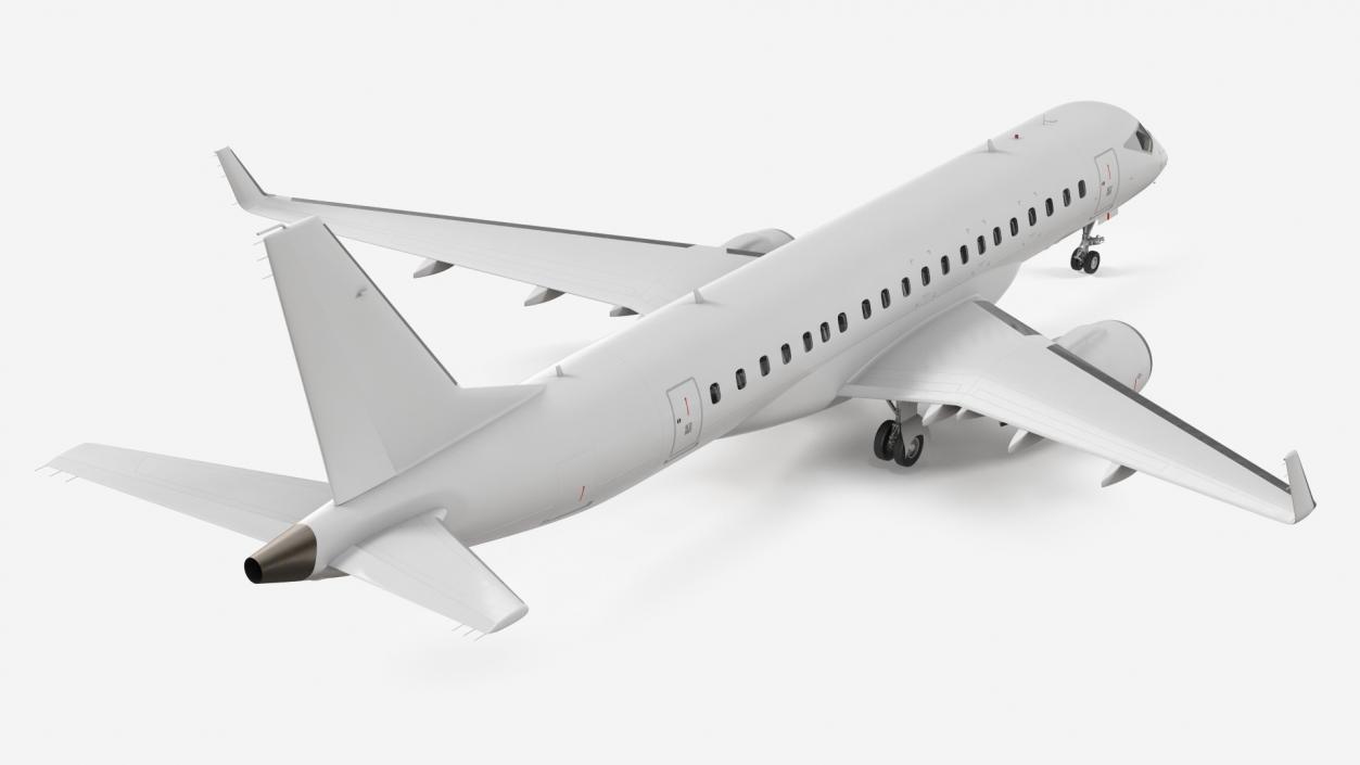 Jet Airliner Rigged 3D model