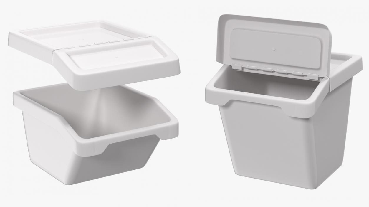 3D Storage Containers with Lid Collection model