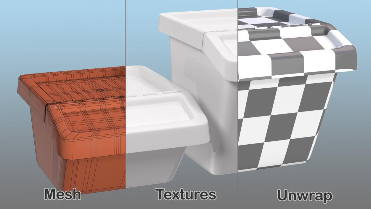 3D Storage Containers with Lid Collection model