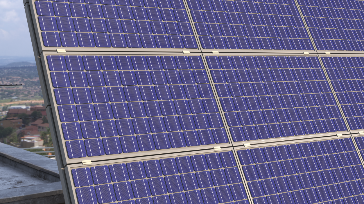 Polycrystalline Solar Panel 3D