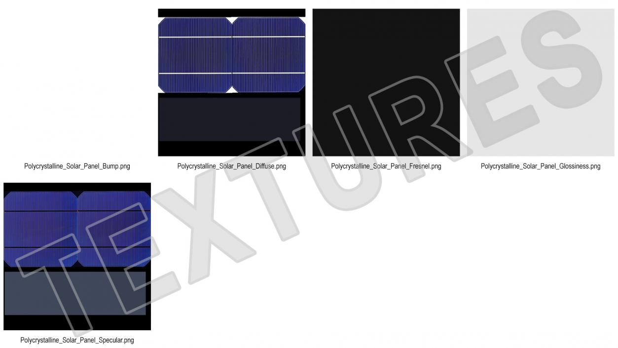 Polycrystalline Solar Panel 3D