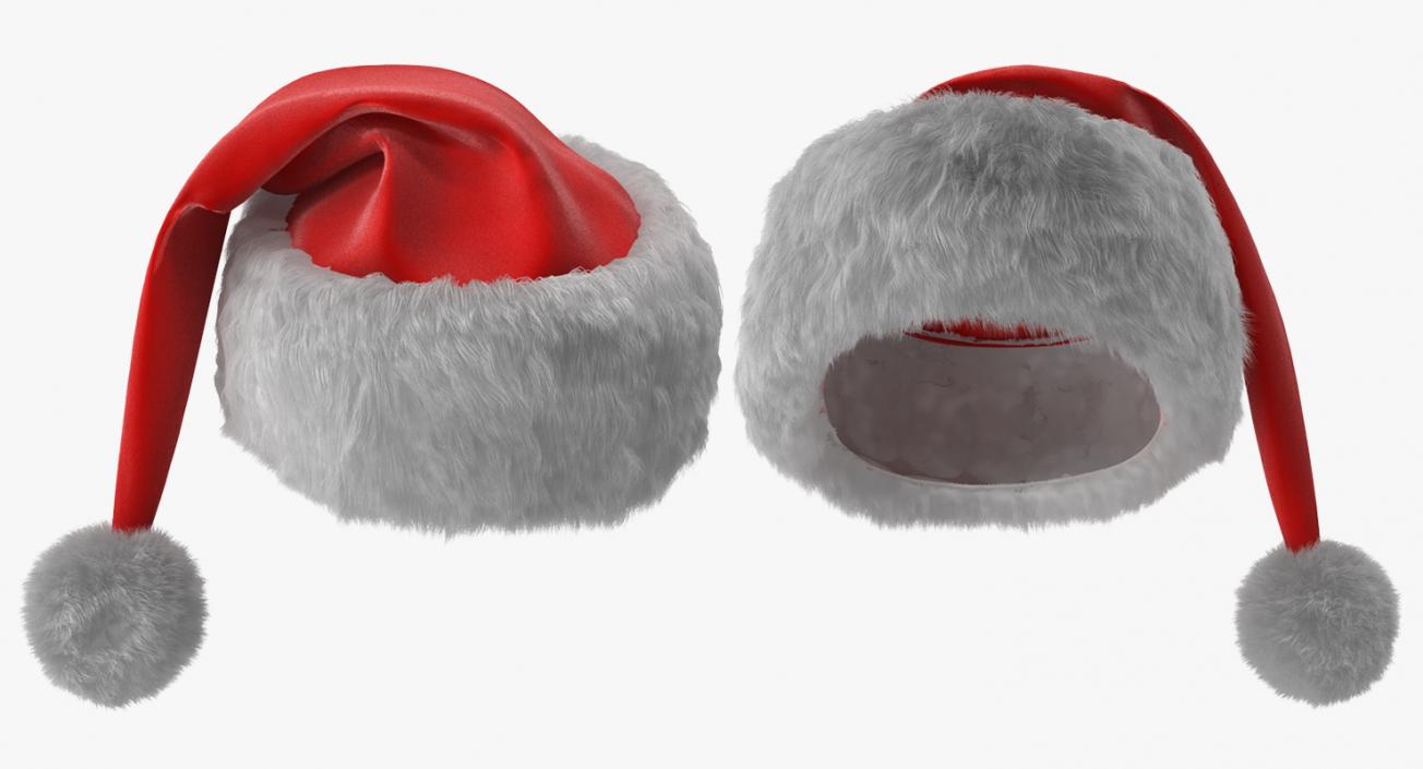 Santa Claus Hat with Fur 3D model