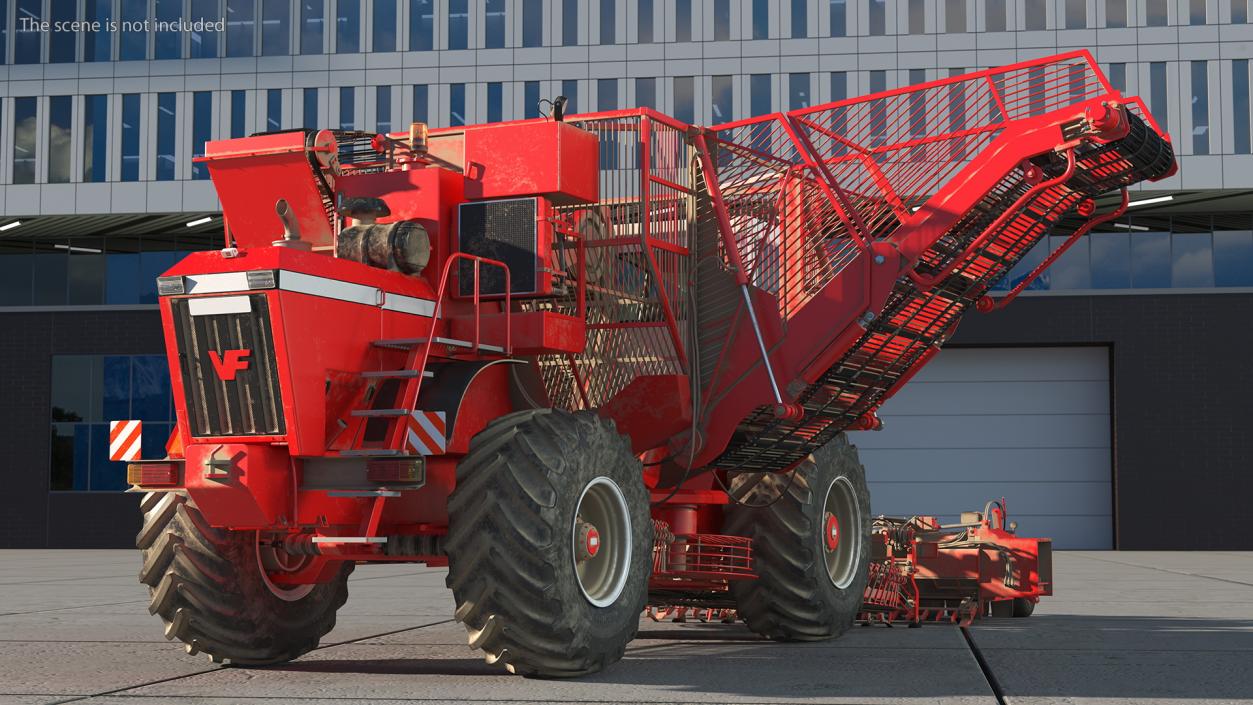 3D Self Propelled Sugar Beet Harvester Dusty