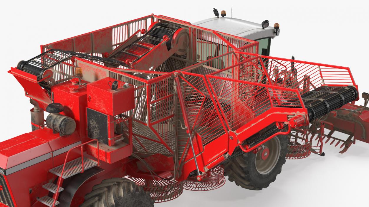 3D Self Propelled Sugar Beet Harvester Dusty