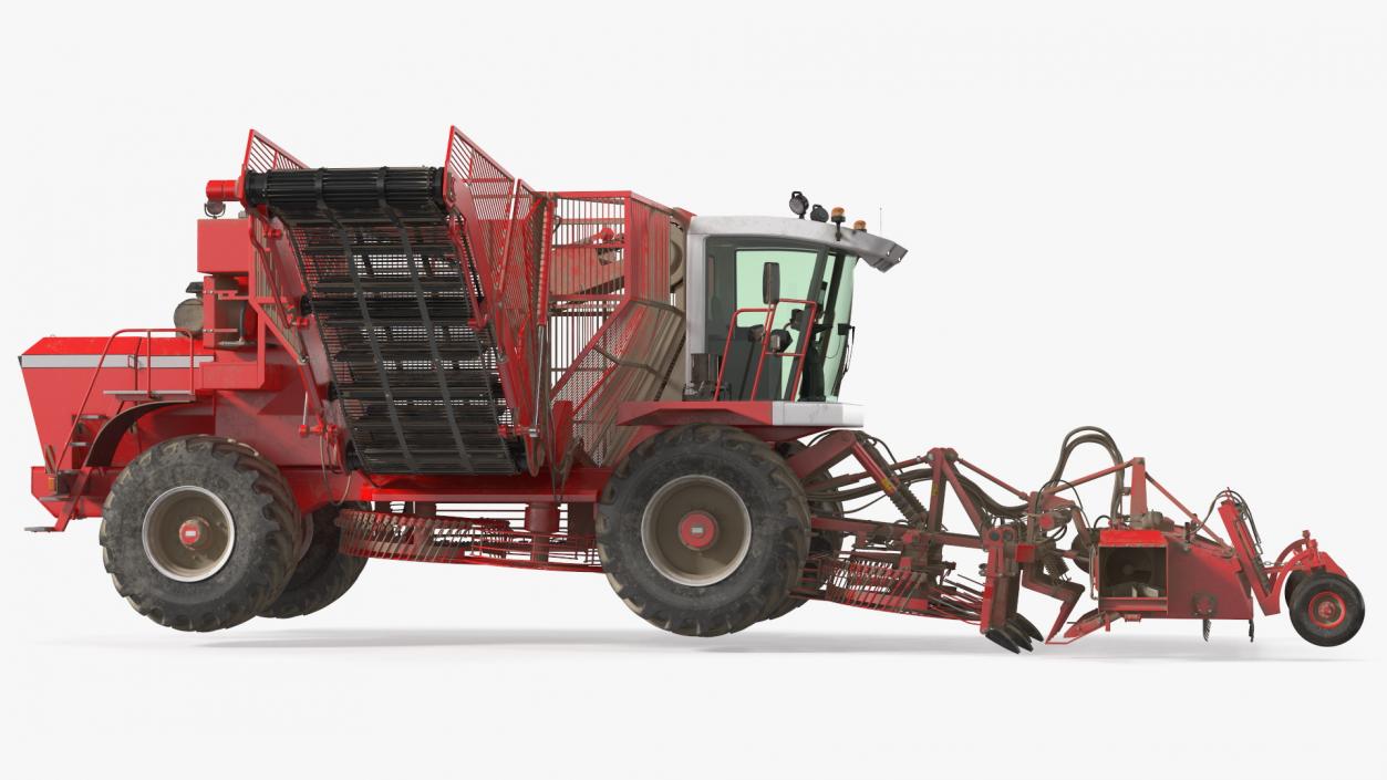 3D Self Propelled Sugar Beet Harvester Dusty