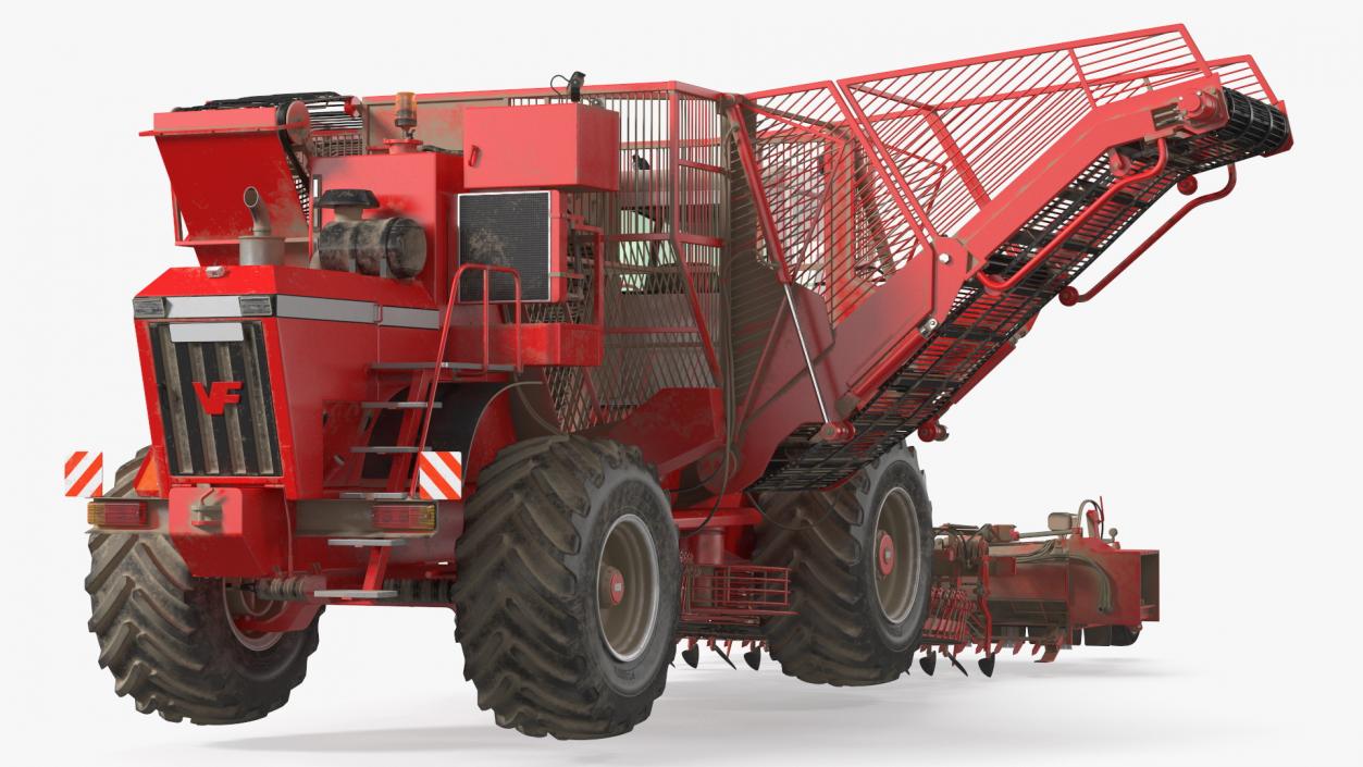 3D Self Propelled Sugar Beet Harvester Dusty