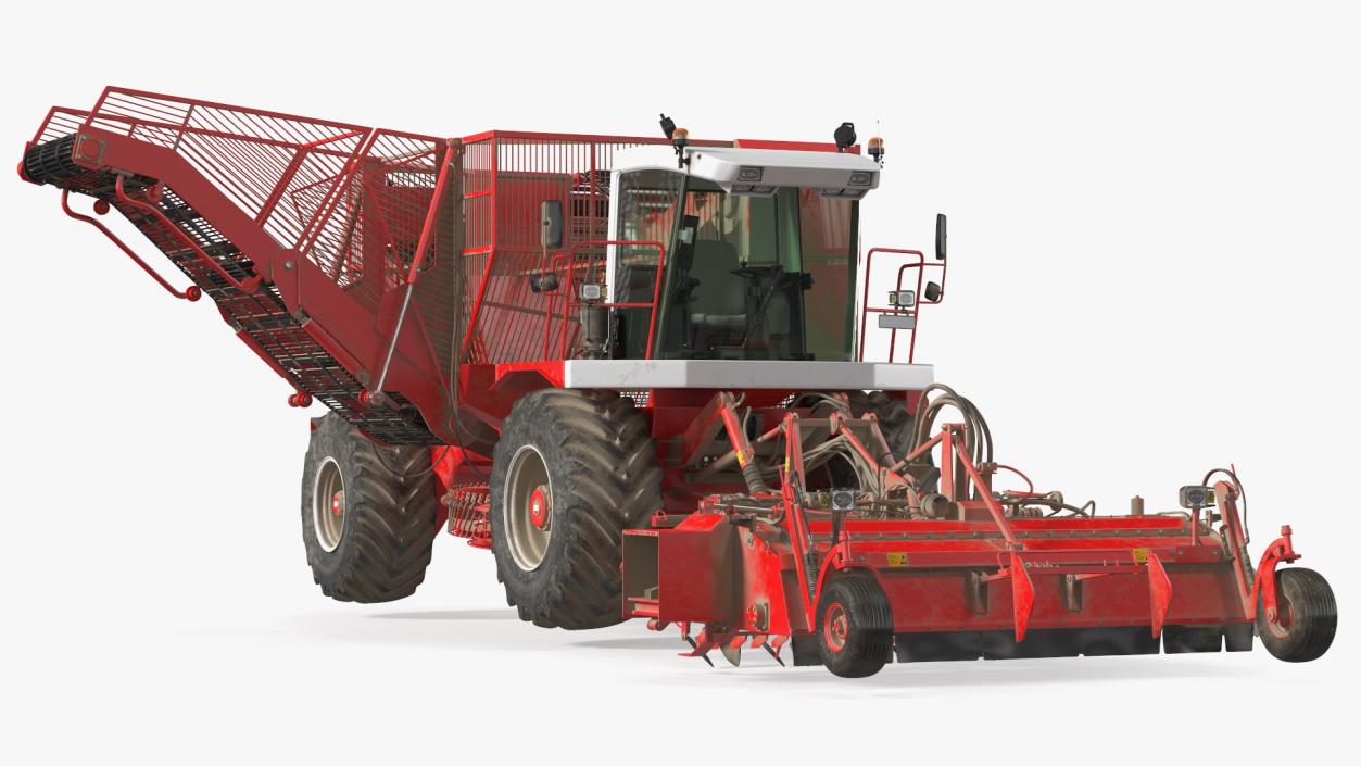 3D Self Propelled Sugar Beet Harvester Dusty