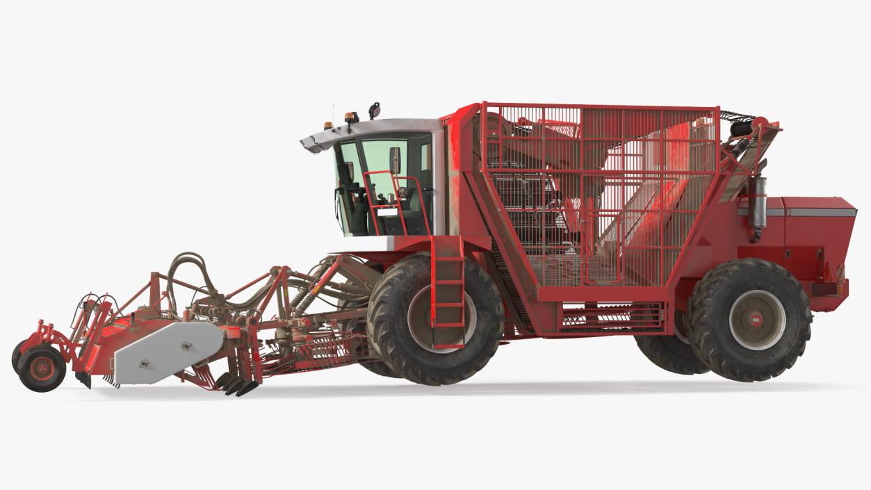 3D Self Propelled Sugar Beet Harvester Dusty