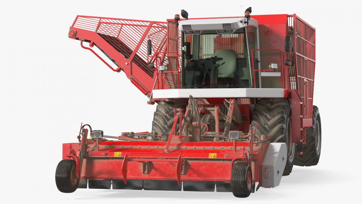 3D Self Propelled Sugar Beet Harvester Dusty