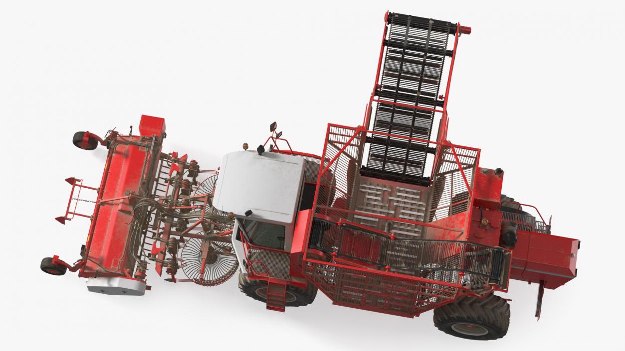 3D Self Propelled Sugar Beet Harvester Dusty