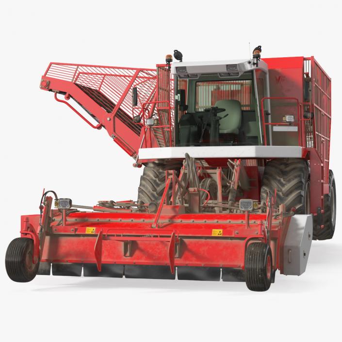 3D Self Propelled Sugar Beet Harvester Dusty