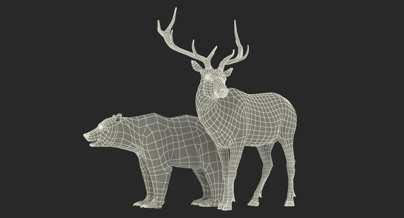 3D Bear and Elk Collection model