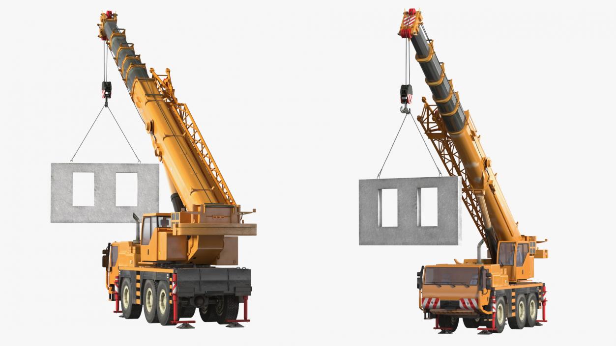 3D Industrial Vehicles with Building Materials Collection 2