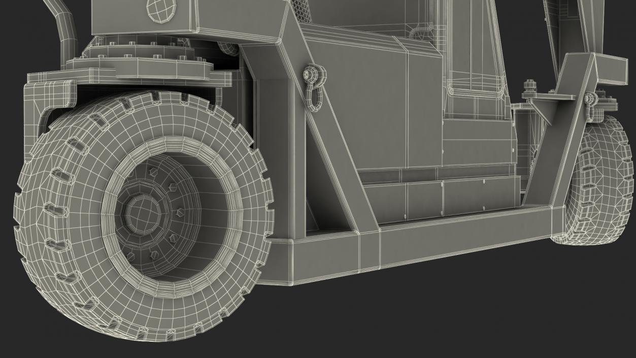 Combi-SC Range Straddle Carrier Clean Rigged 3D model