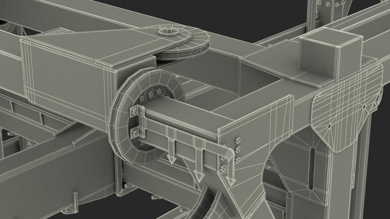 Combi-SC Range Straddle Carrier Clean Rigged 3D model