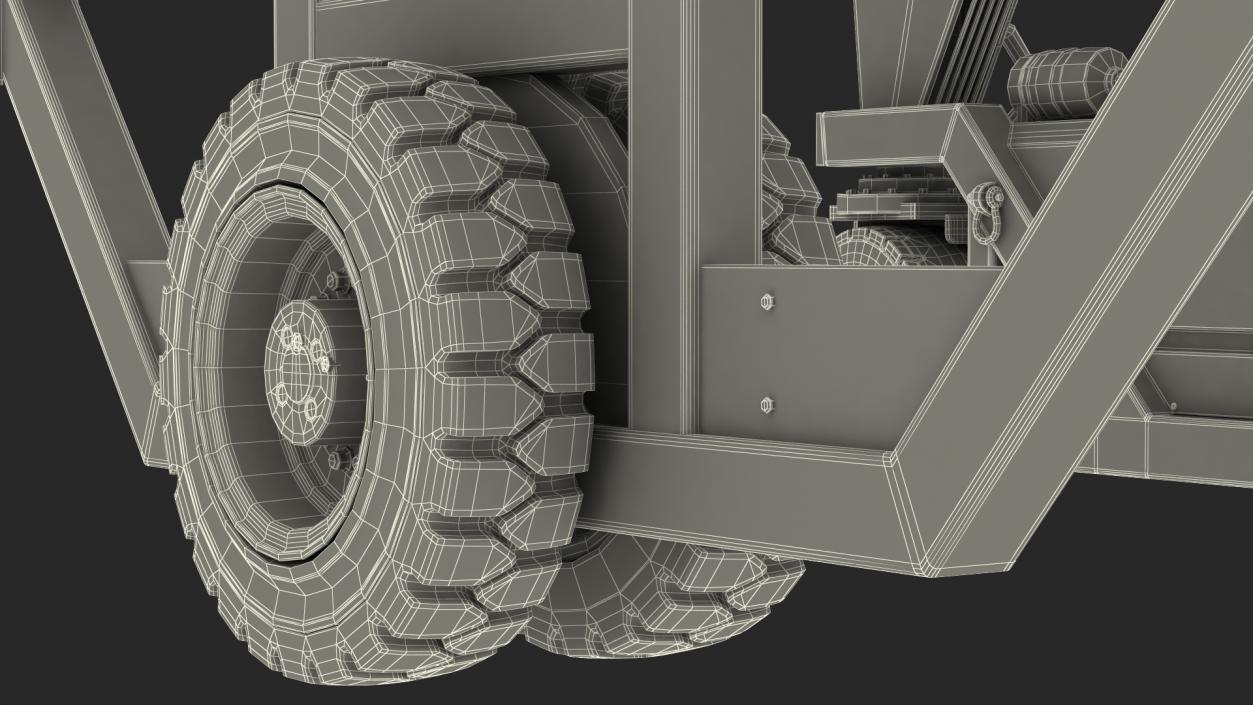 Combi-SC Range Straddle Carrier Clean Rigged 3D model