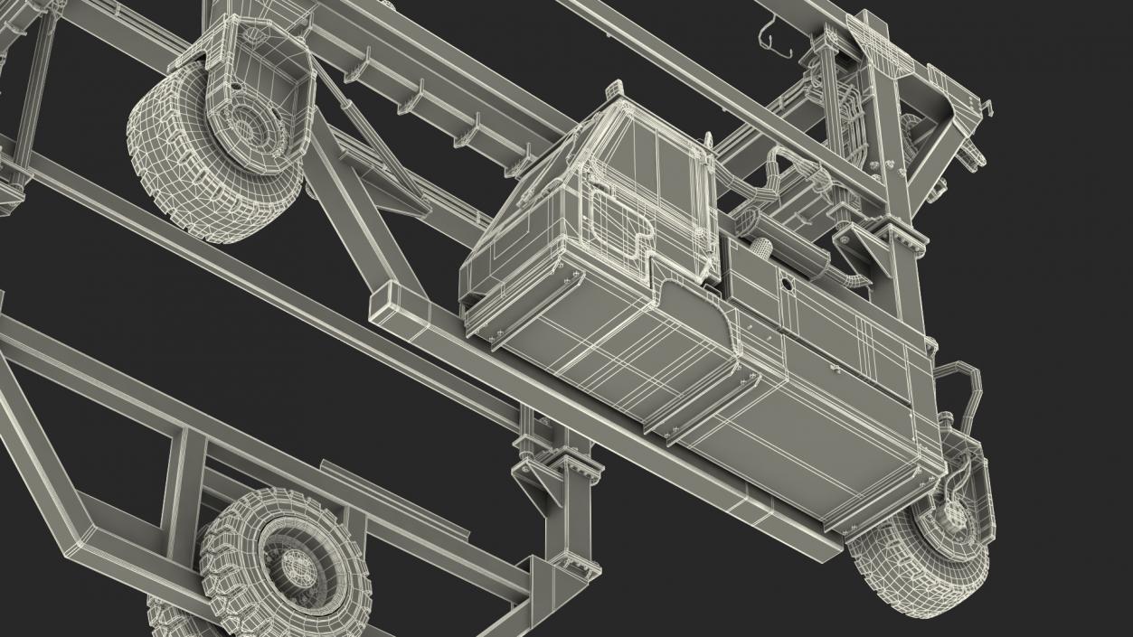 Combi-SC Range Straddle Carrier Clean Rigged 3D model