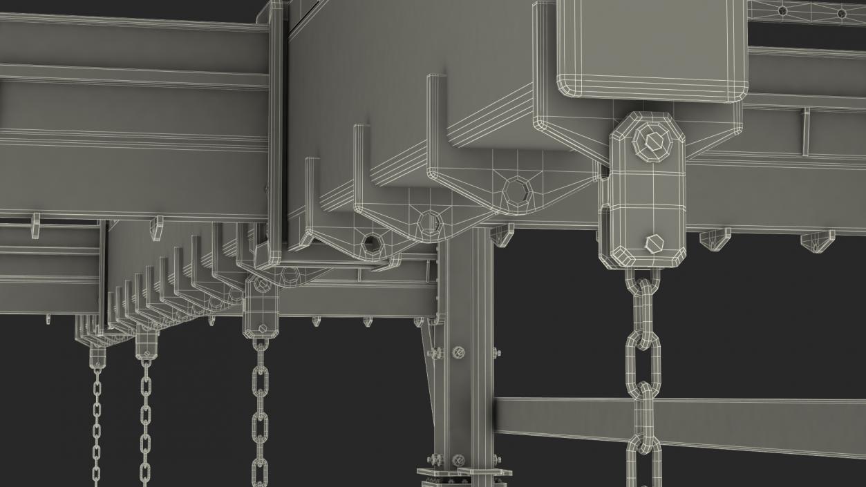 Combi-SC Range Straddle Carrier Clean Rigged 3D model