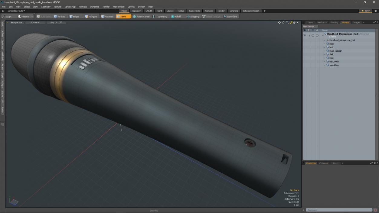 Handheld Microphone Heil 3D model