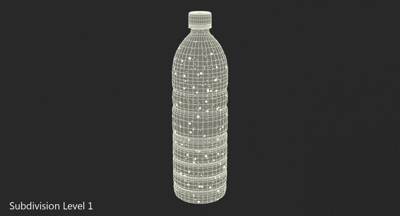 Water Bottle Covered With Condensation Drops 3D model