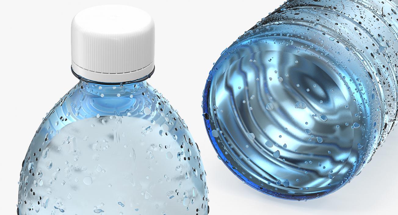 Water Bottle Covered With Condensation Drops 3D model