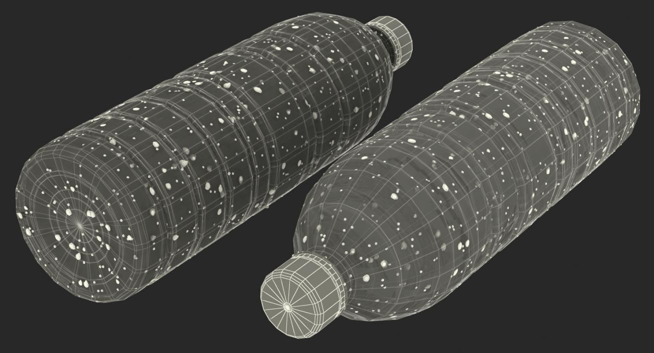 Water Bottle Covered With Condensation Drops 3D model