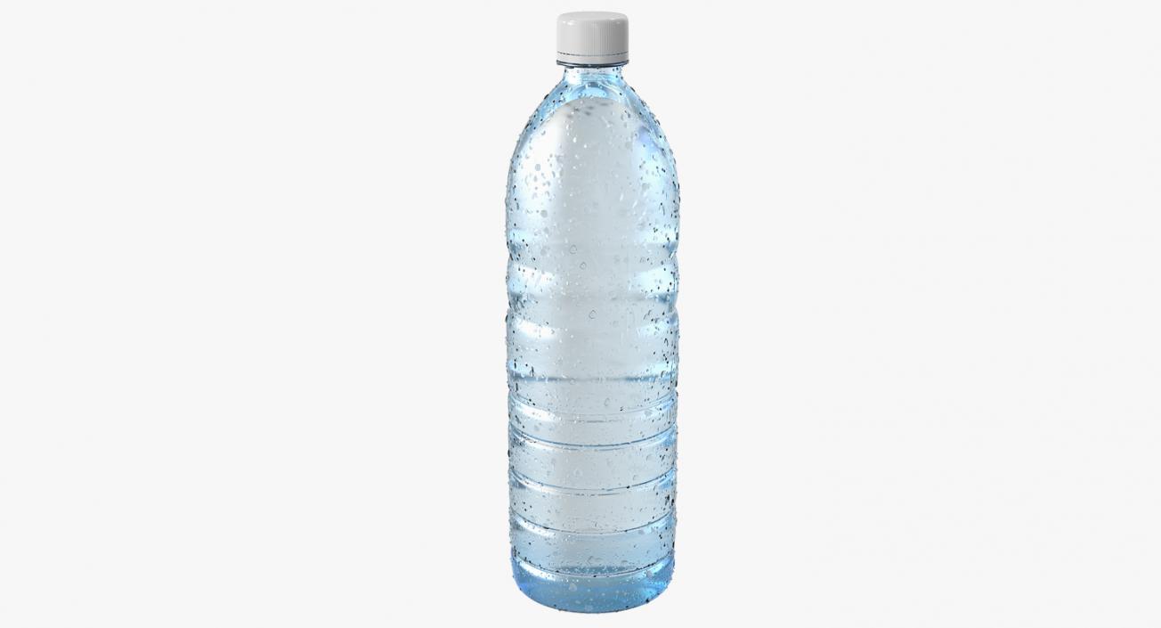 Water Bottle Covered With Condensation Drops 3D model