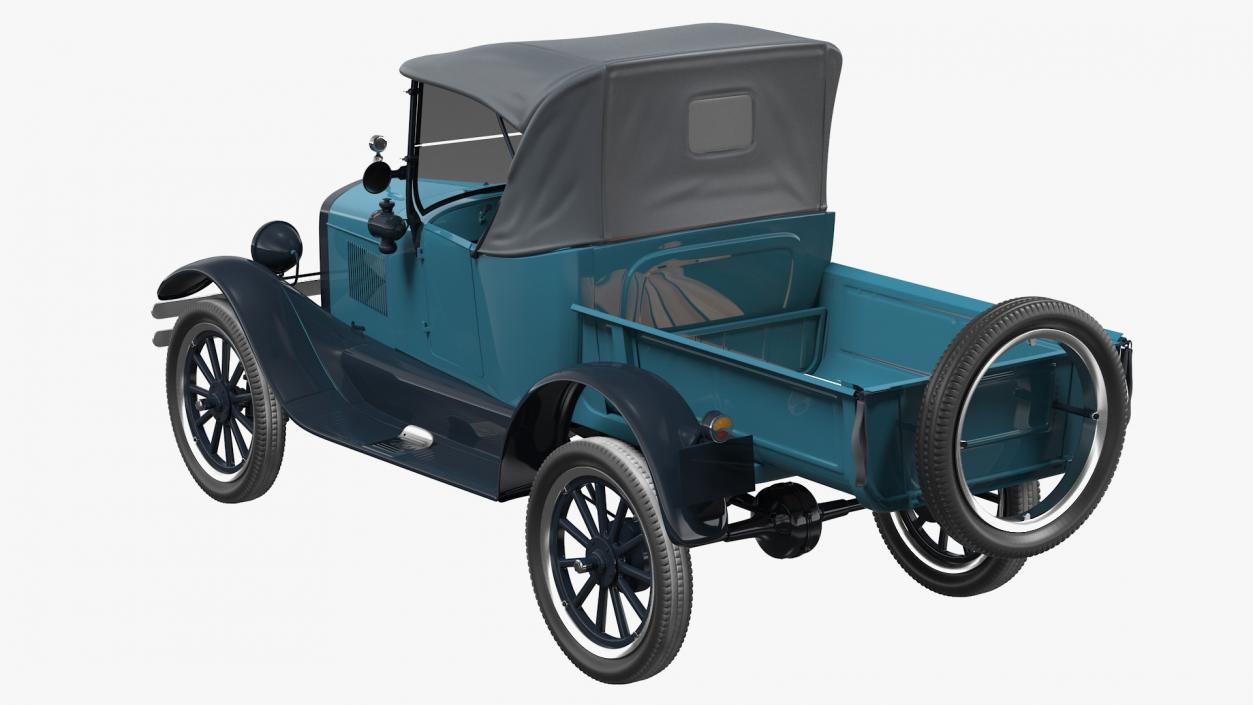 3D model Ford Model T Roadster Pickup Rigged