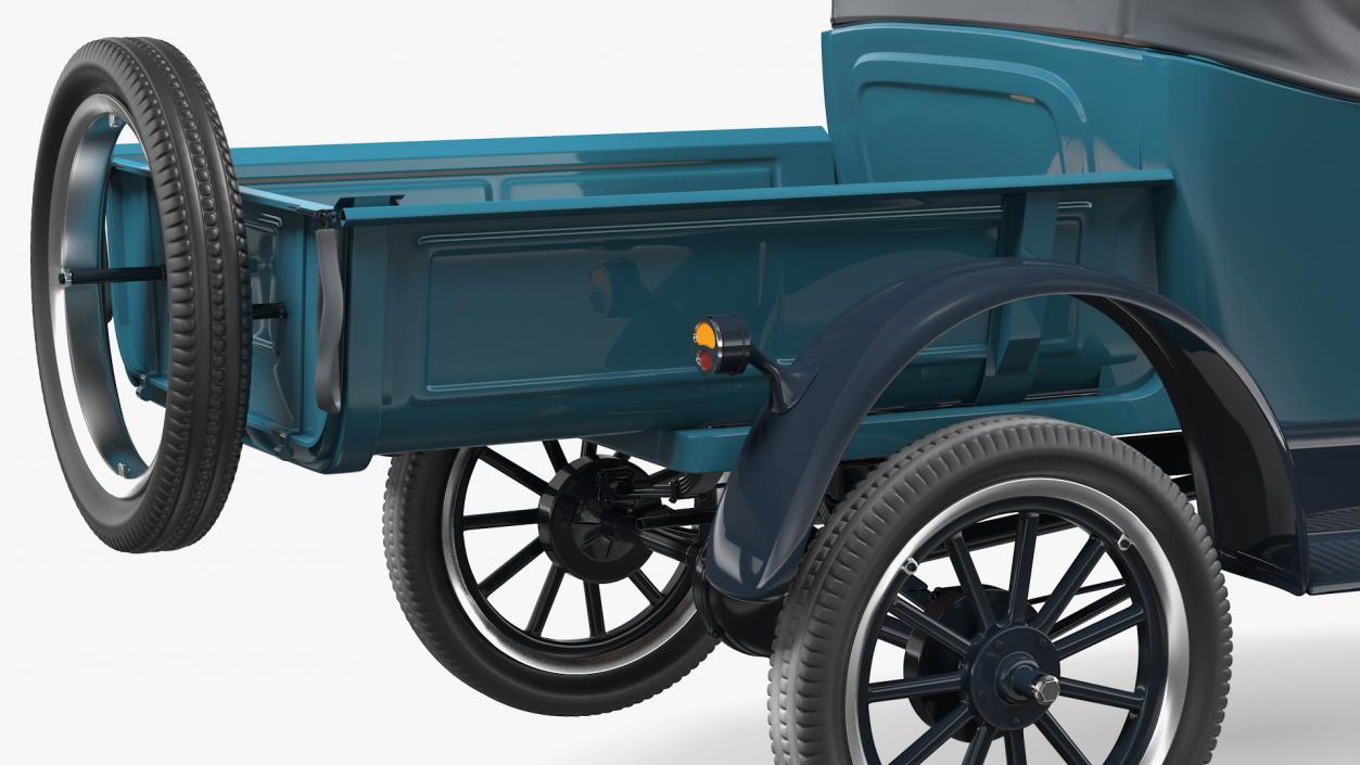 3D model Ford Model T Roadster Pickup Rigged